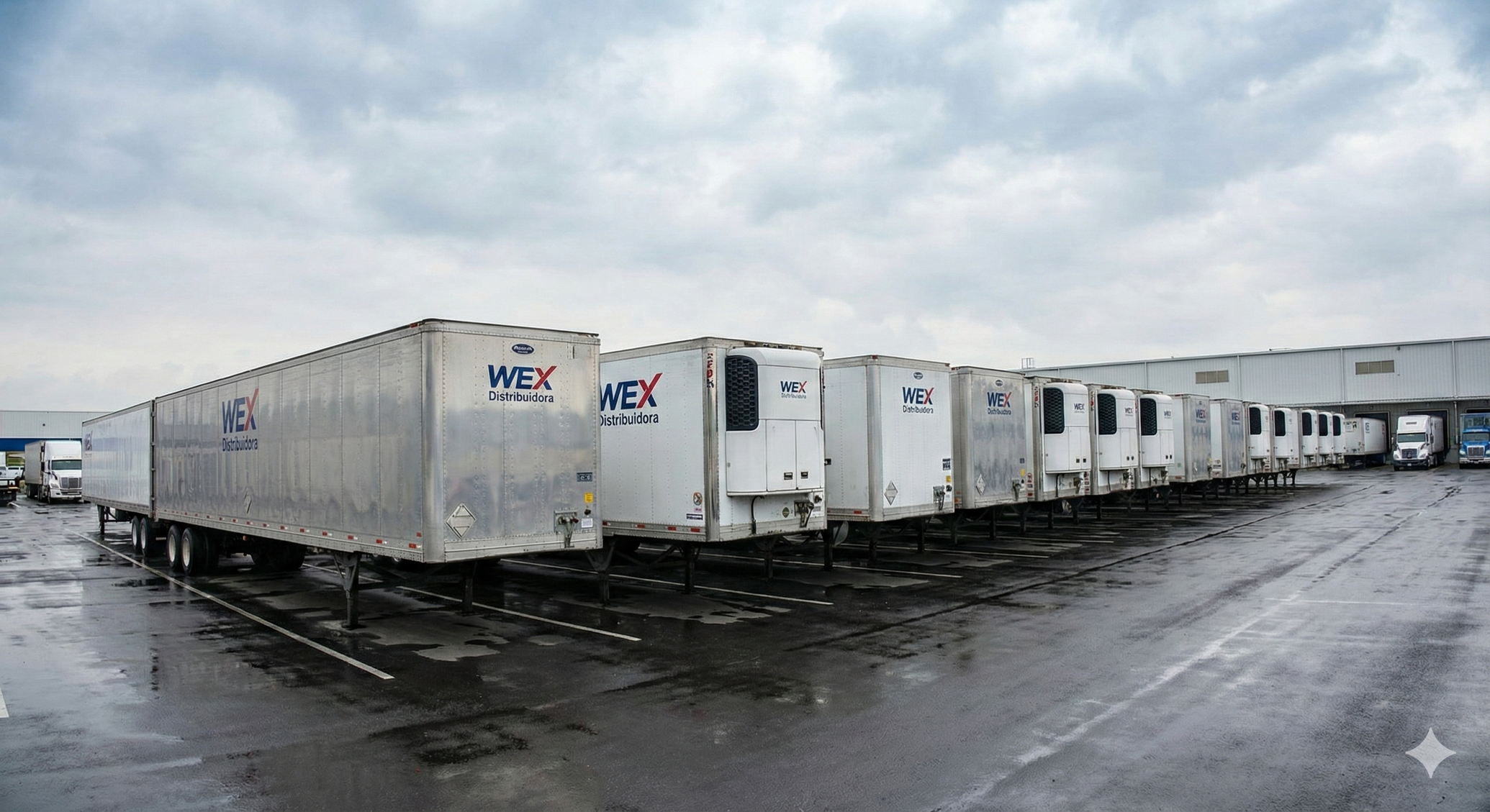 Modern logistics warehouse with advanced automation